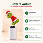 Cheeky Suds holiday soap dispenser — how it works