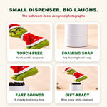 Cheeky Suds holiday soap dispenser — features