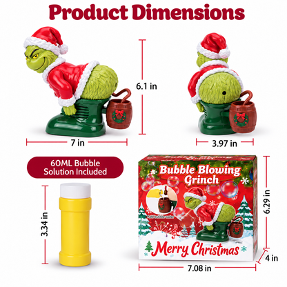 Farting Grinch bubble machine product details