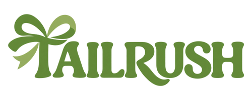 TAILRUSH leaf green gift ribbon logo